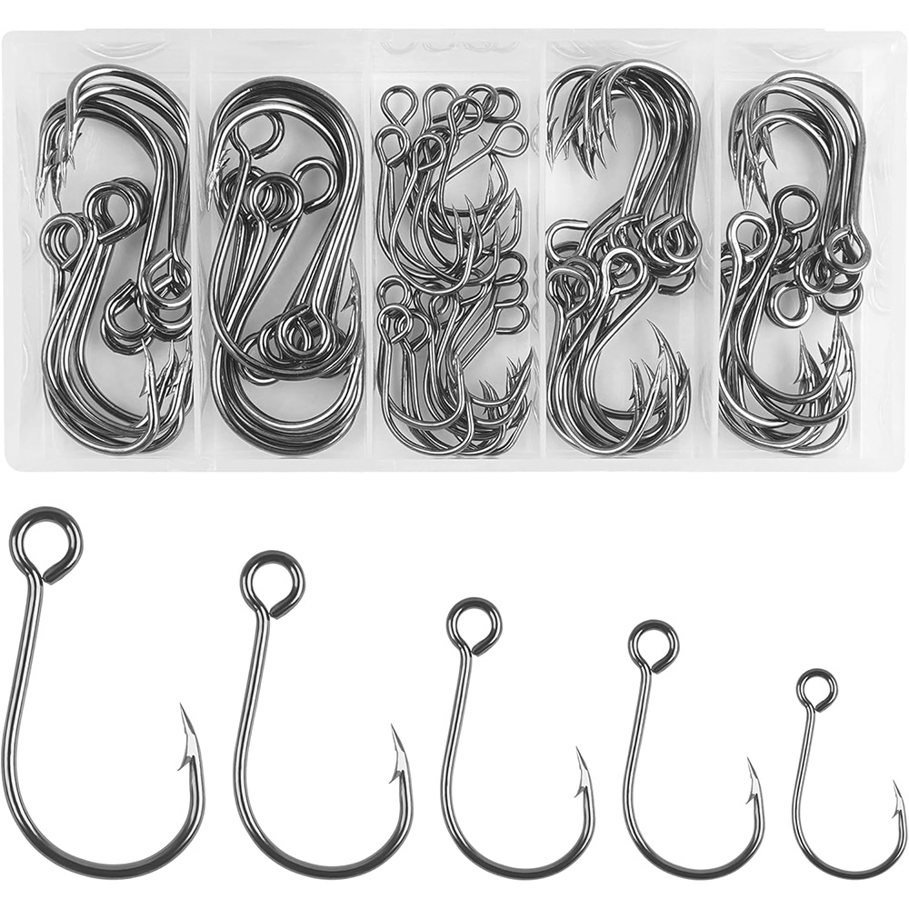 70 шт., встроенные одинарные к – обзор и цена Fishing Hook Assortment